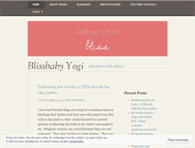 Tablet Screenshot of blissbabyyogi.com